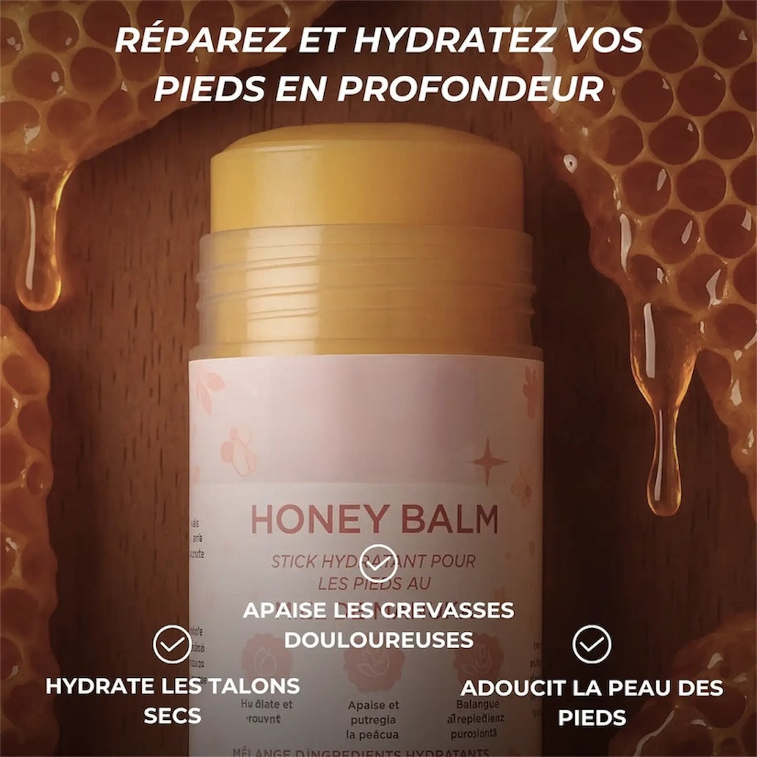 HoneyBalm® Baume hydratant au Miel pour les pieds